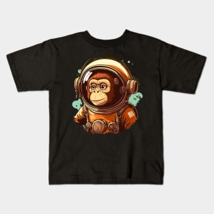 cute monkey astronaut Kids T-Shirt